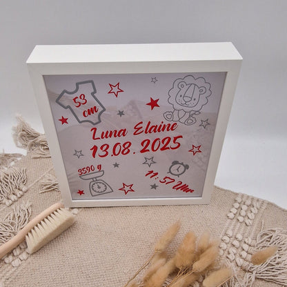 Bilderrahmen Beleuchtet mit Geburtsdaten