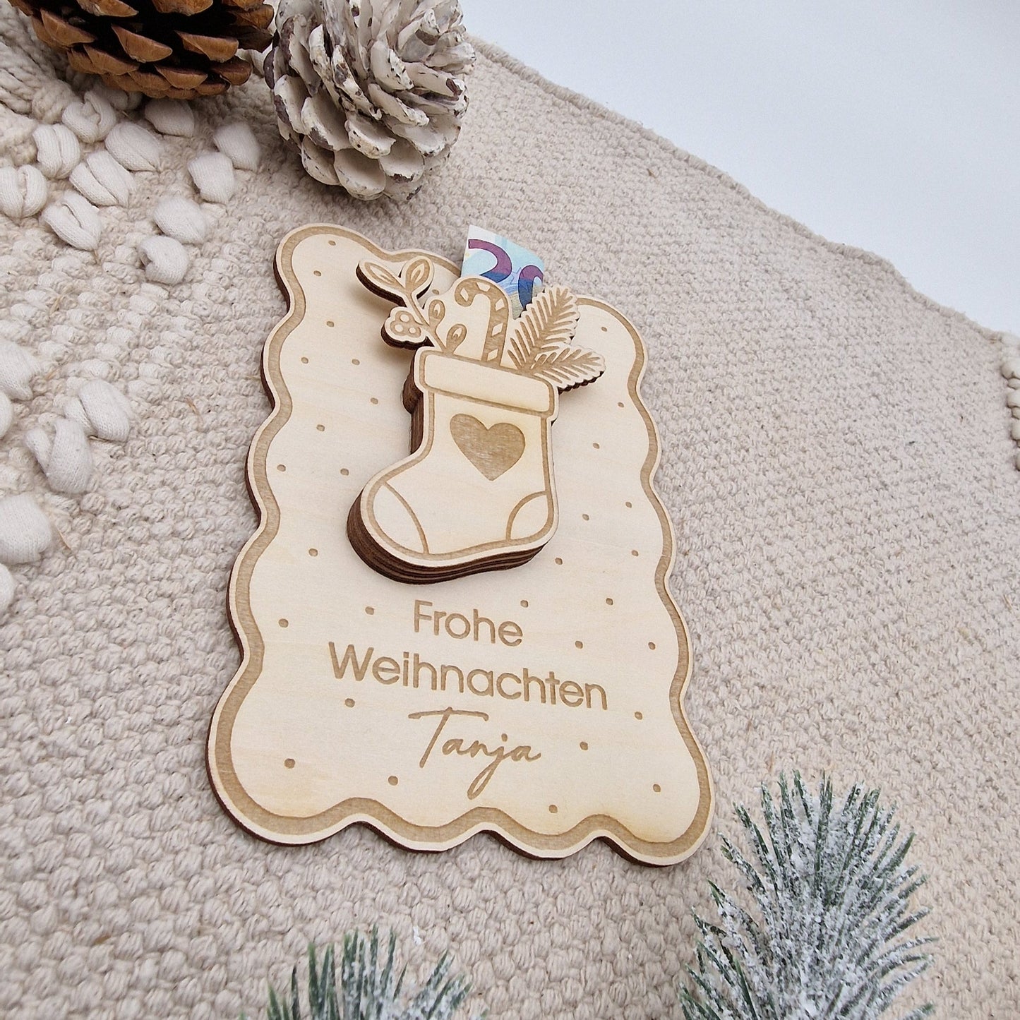 Weihnachts-Geldgeschenk – personalisierte Geschenkidee Weihnachten für Familie, Freunde & Kinder – Geldgeschenk-Verpackung, Wichtelgeschenk