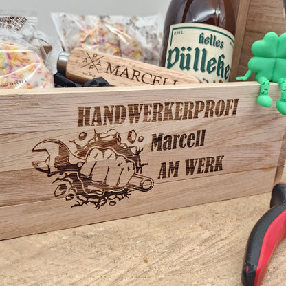 Werkzeugkoffer Holz Personalisiert