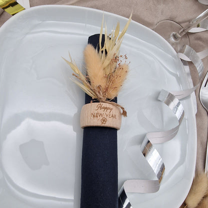 Serviettenring aus Holz Silvester