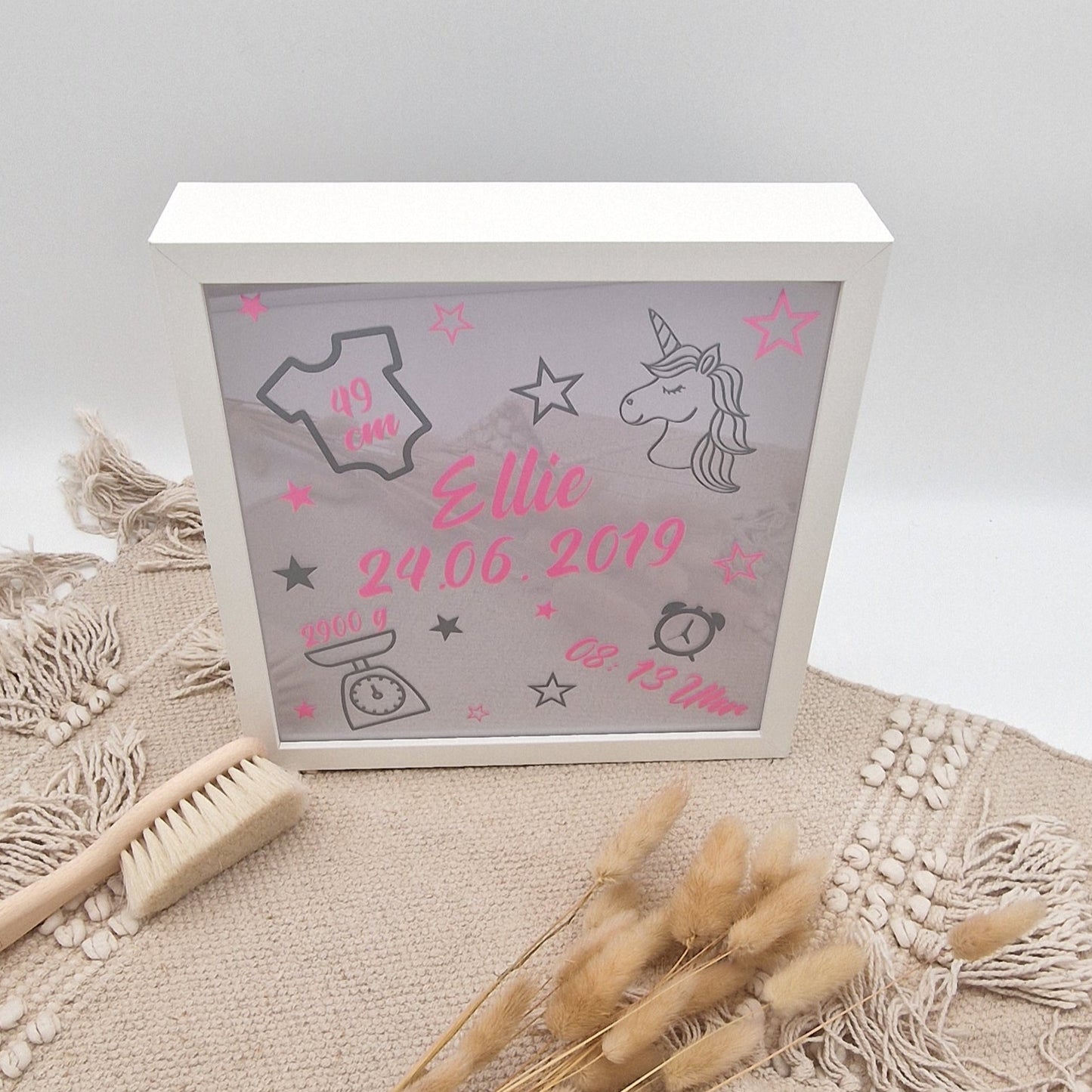 Bilderrahmen Beleuchtet mit Geburtsdaten