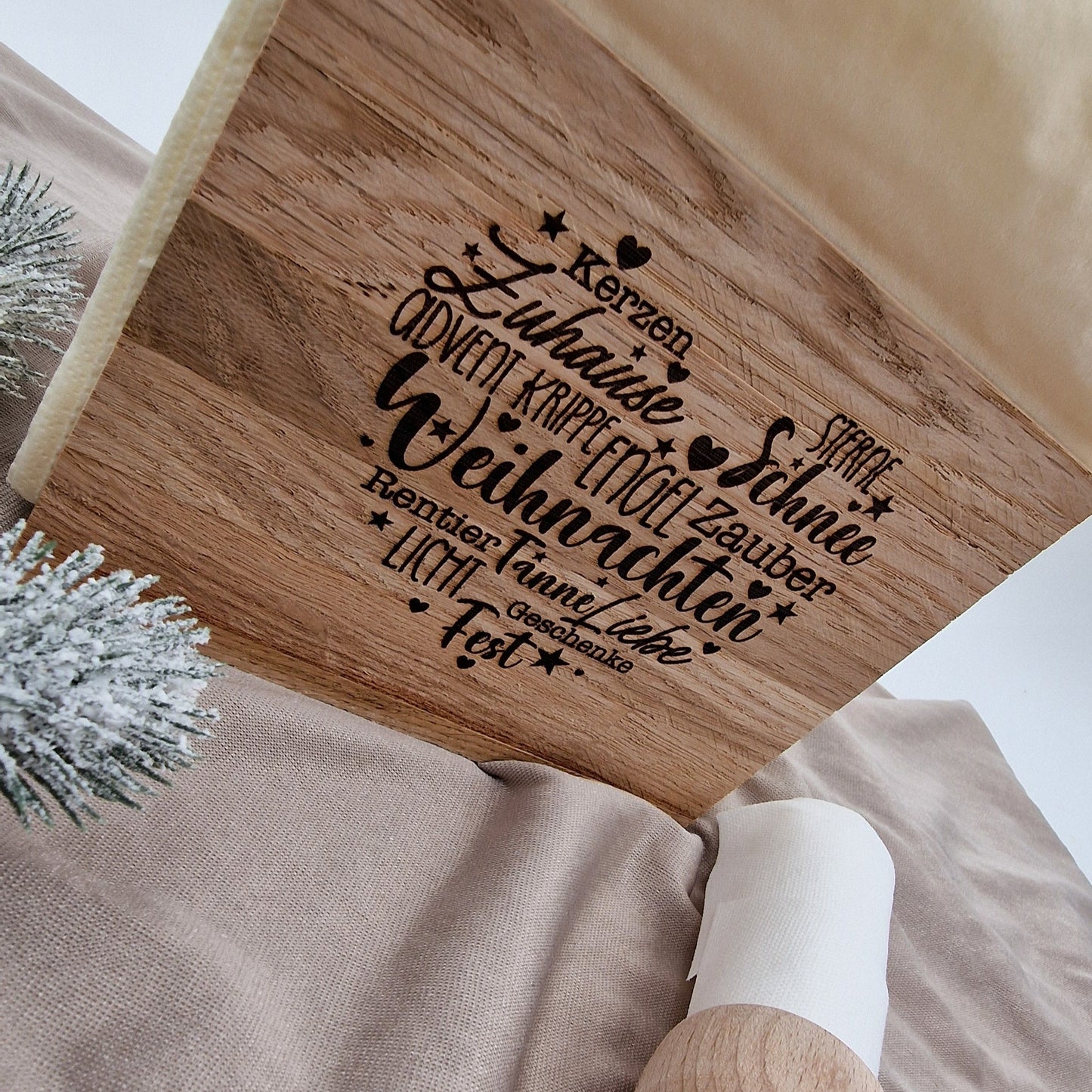 Serviettenhalter aus Holz Herz
