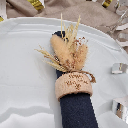 Serviettenring aus Holz Silvester