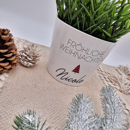 Personalisierter Blumentopf Weihnachten