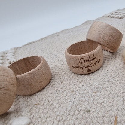 Serviettenring aus Holz Weihnachten