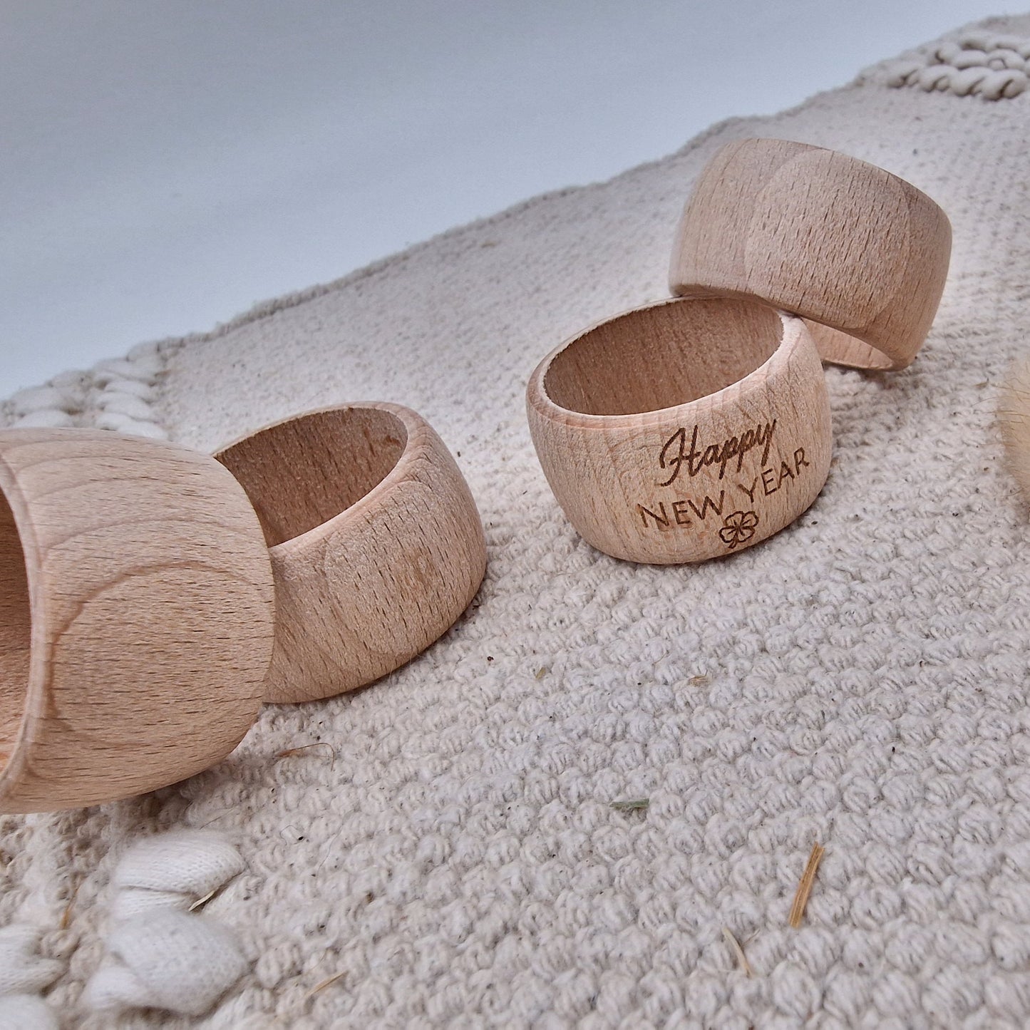 Serviettenring aus Holz Silvester