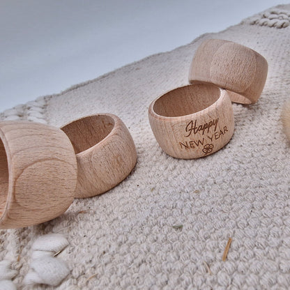Serviettenring aus Holz Silvester