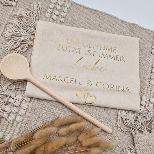 Geschirrtuch personalisiert Hochzeit