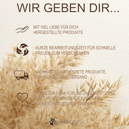 Premium Küchentuch „Ein Gefühl“ – Geschirrtuch aus Baumwolle in Grau mit Spruch – Boho Deko & Geschenkidee