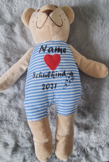 Teddy personalisiert Schulanfang Einschulung